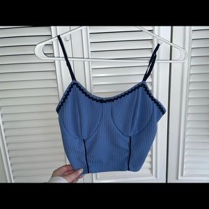 Blue crop top